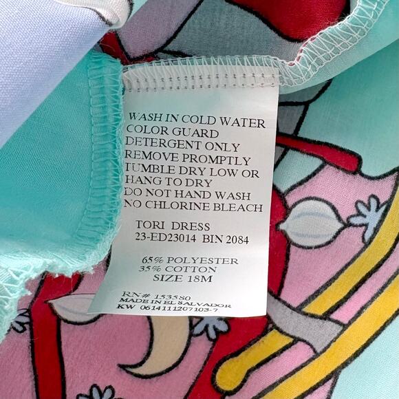 Eleanor Rose Tori Holiday Dress Size 18 Months Pink Blue - Picture 13 of 15